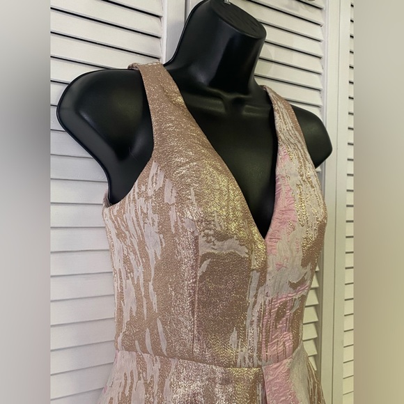 Gianni Bini GB Party/Cocktail Dress, Pink/Gold Size Small - Picture 3 of 6